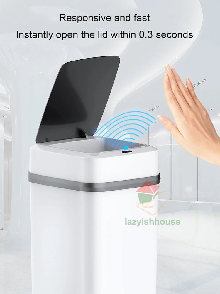 kitchen trash bin 15L bathroom touch trash can in the toilet smart garbage bucket waste bins dustbin smart trash can kitchen