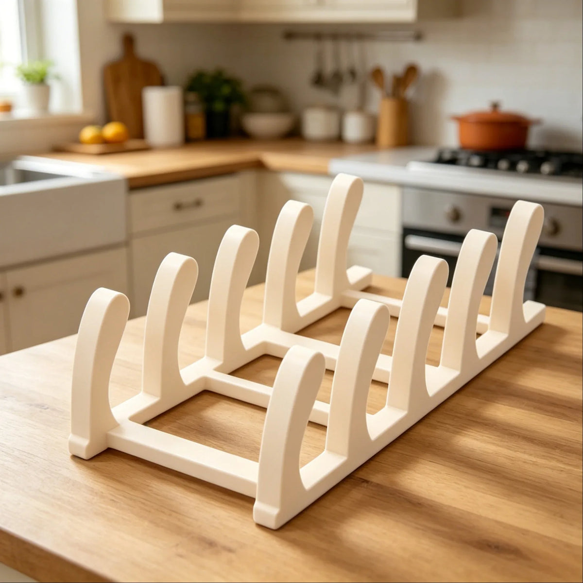 Kitchen multi-grid pot rack, multi-functional bookshelf,various scenes such as kitchen,countertop,cabinets, etc,Christmas gift