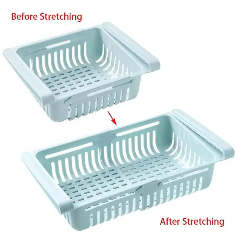 〔Q〕Kitchen Hanging Organizer Refrigerator Egg Fruit Storage Box Drawer Baskets Kitchen Accessories Fridge Organizer Shelf