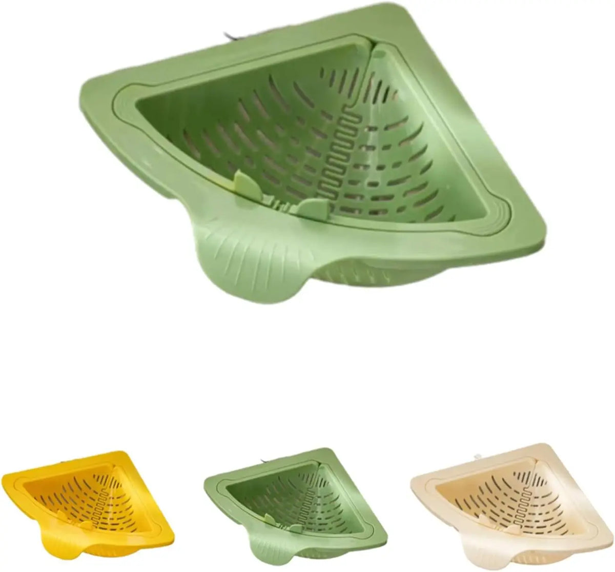 Kitchen Triangular Sink Drain Basket Food Waste Strainer Filter Hanging Corner Vegetable Fruit Colander Sponge Holder Organizer