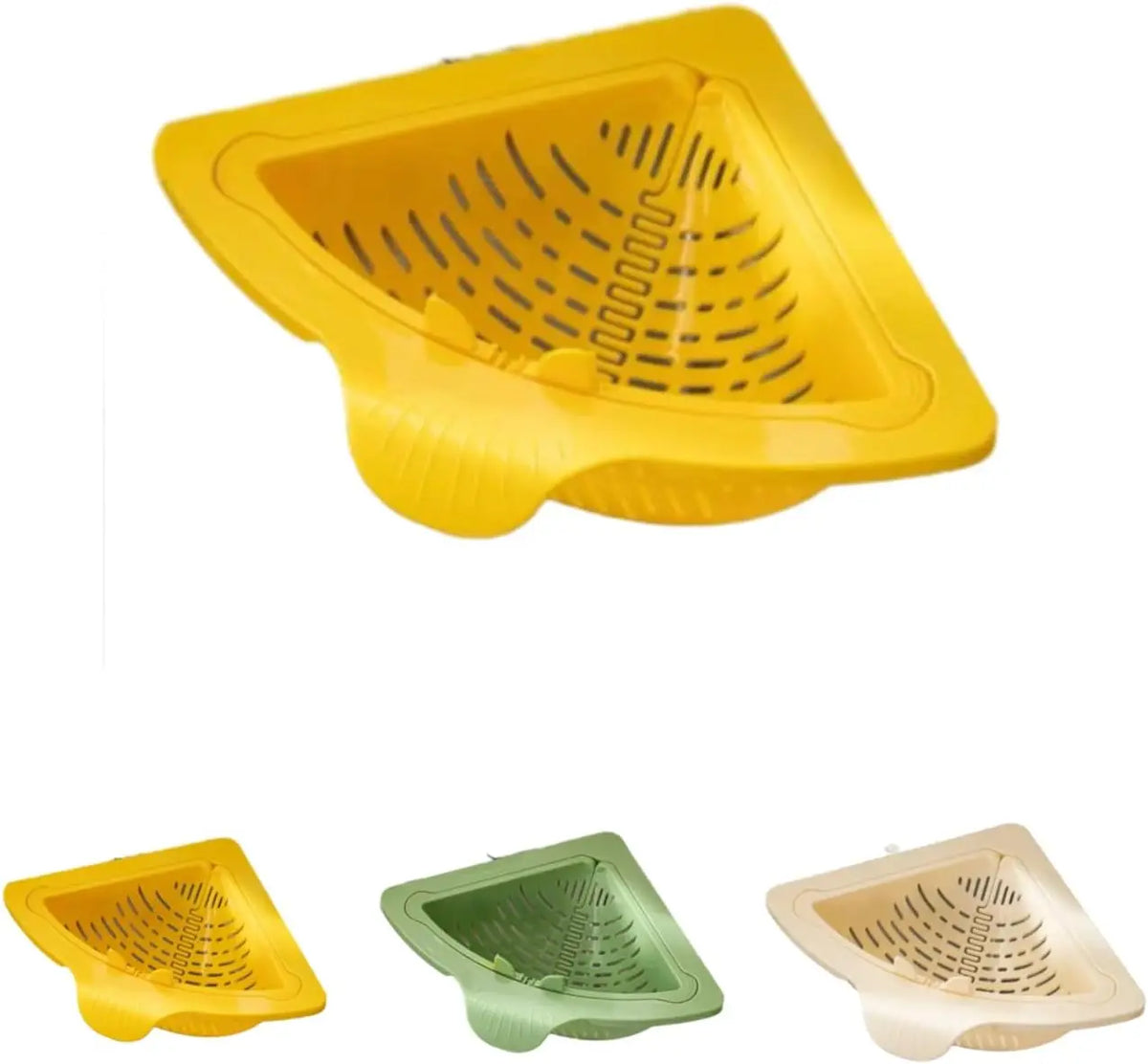 Kitchen Triangular Sink Drain Basket Food Waste Strainer Filter Hanging Corner Vegetable Fruit Colander Sponge Holder Organizer