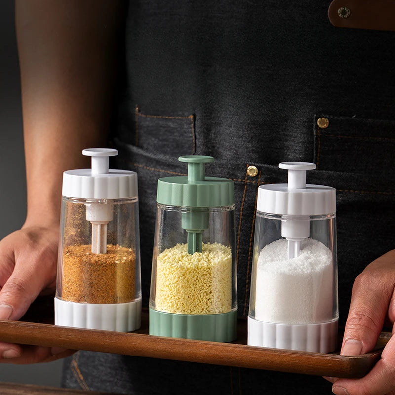 Kitchen Press-type Quantitative Condiment Jar Kitchen Items, Kitchen Storage, Kitchen Storage Container, Storage Containers