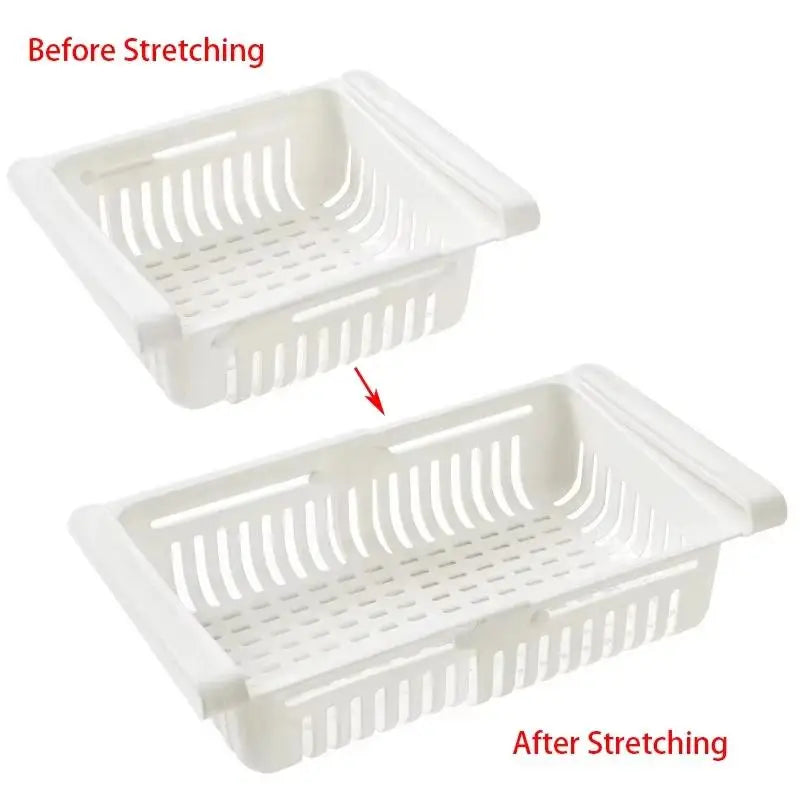 〔Q〕Kitchen Hanging Organizer Refrigerator Egg Fruit Storage Box Drawer Baskets Kitchen Accessories Fridge Organizer Shelf