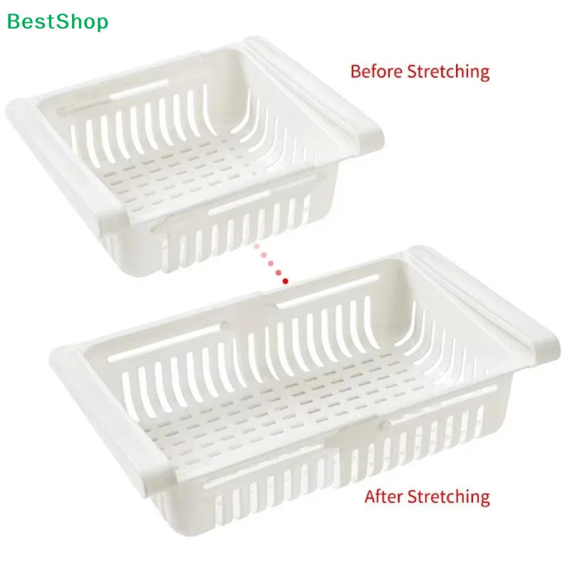 〔Q〕Kitchen Hanging Organizer Refrigerator Egg Fruit Storage Box Drawer Baskets Kitchen Accessories Fridge Organizer Shelf